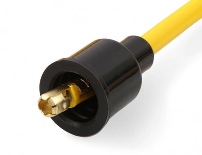 ACCEL Spark Plug Wire Set - 8mm - Yellow with Orange 90 Deg Boots 4041