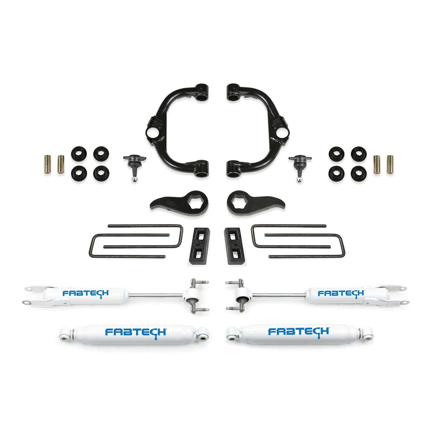 Fabtech 3.5 in. BJ UCA KIT W/ PERF SHKS 2020-21 GM K3500HD K1179
