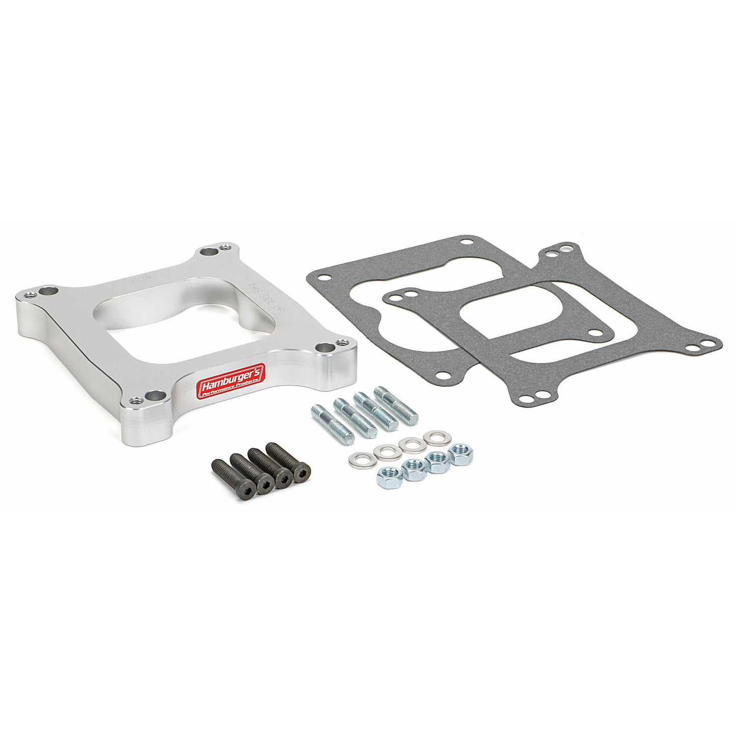 HAMBURGER'S PERFORMANCE PRODUCTS CARBURETOR ADAPTER; BILLET ALUMINUM- 1 IN. HOLLEY/ AFB TO QUADRAJET 3220