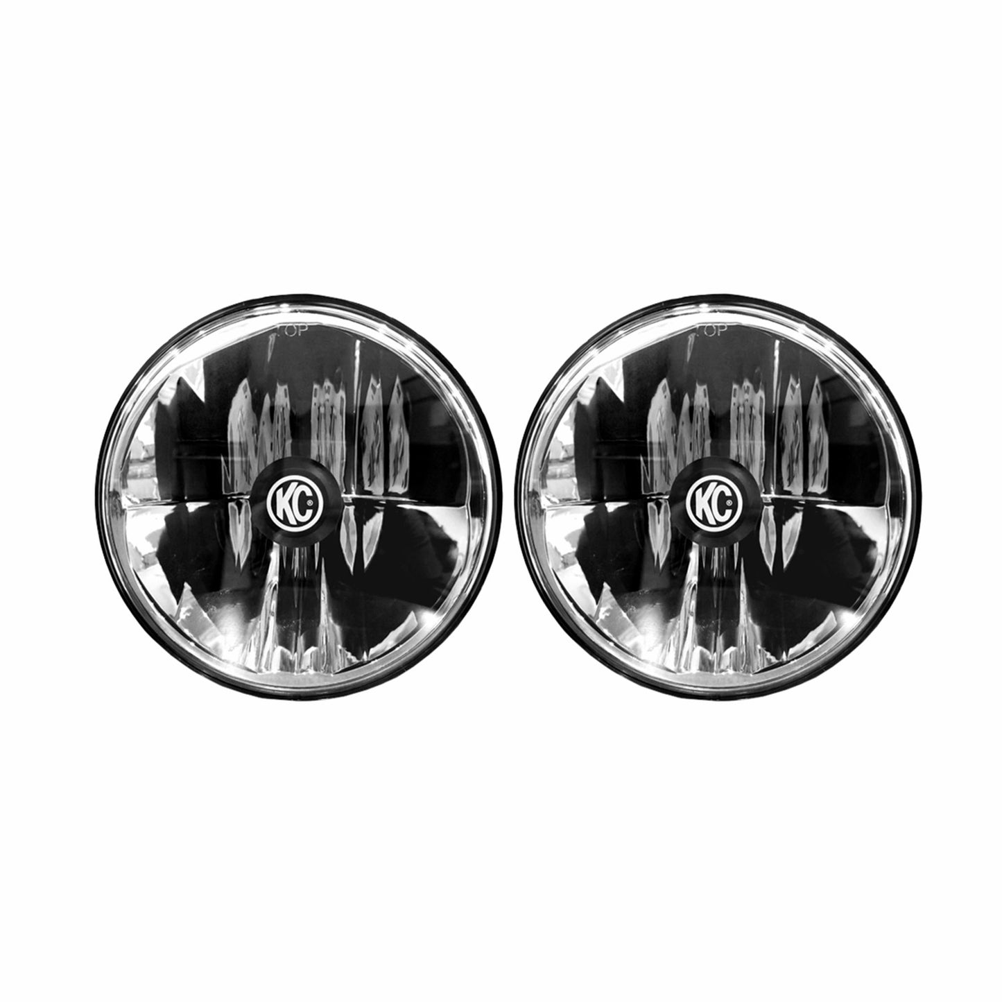 KC HiLiTES 7 in Gravity LED - 2-Headlights - 40W Driving Beam - Universal / fits 97-06 Jeep TJ 42361
