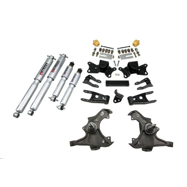 BELLTECH 721SP LOWERING KITS Front And Rear Complete Kit W/ Street Performance Shocks 1989-1996 Chevrolet Silverado/Sierra 3/4 Ton & 1 Ton (Ext/Crew Cab) 3 in. F/4 in. R drop W/ Street Performance Shocks