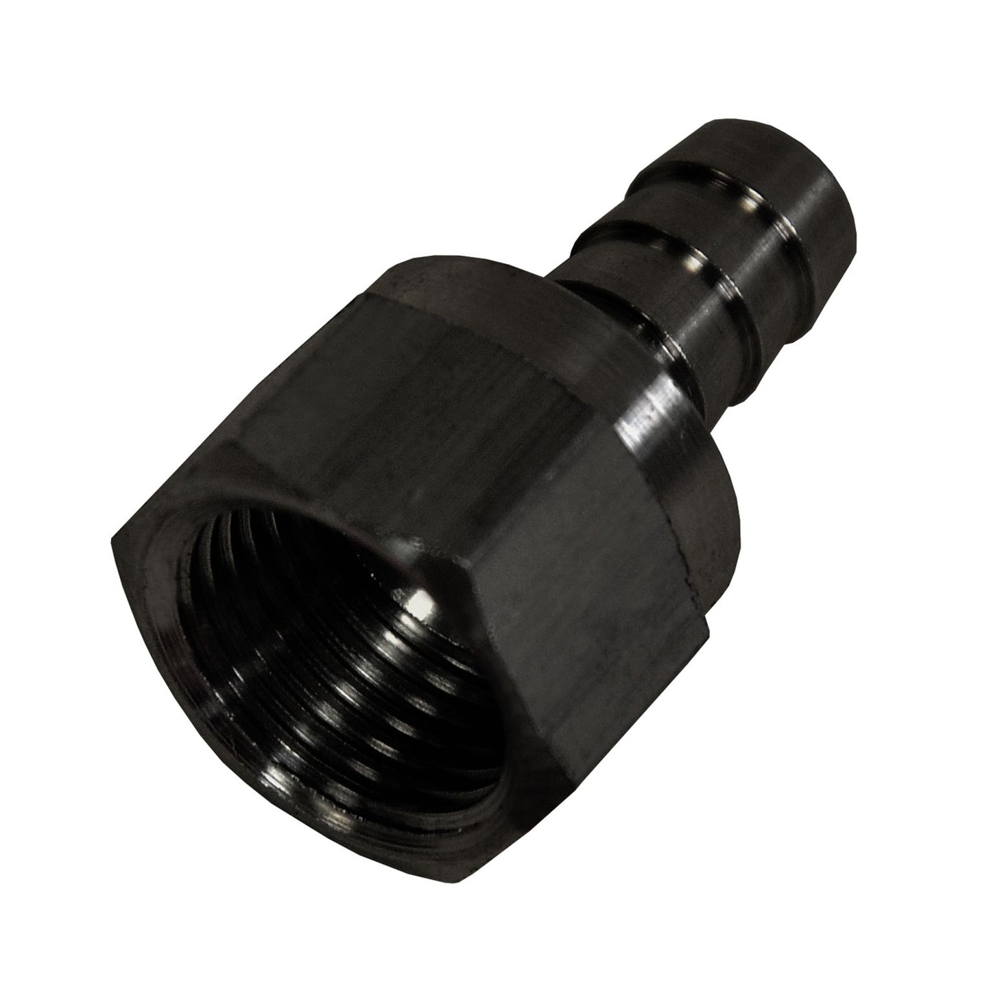 Derale '-8AN Female Swivel x 3/8" Barb Fitting, Each 98201