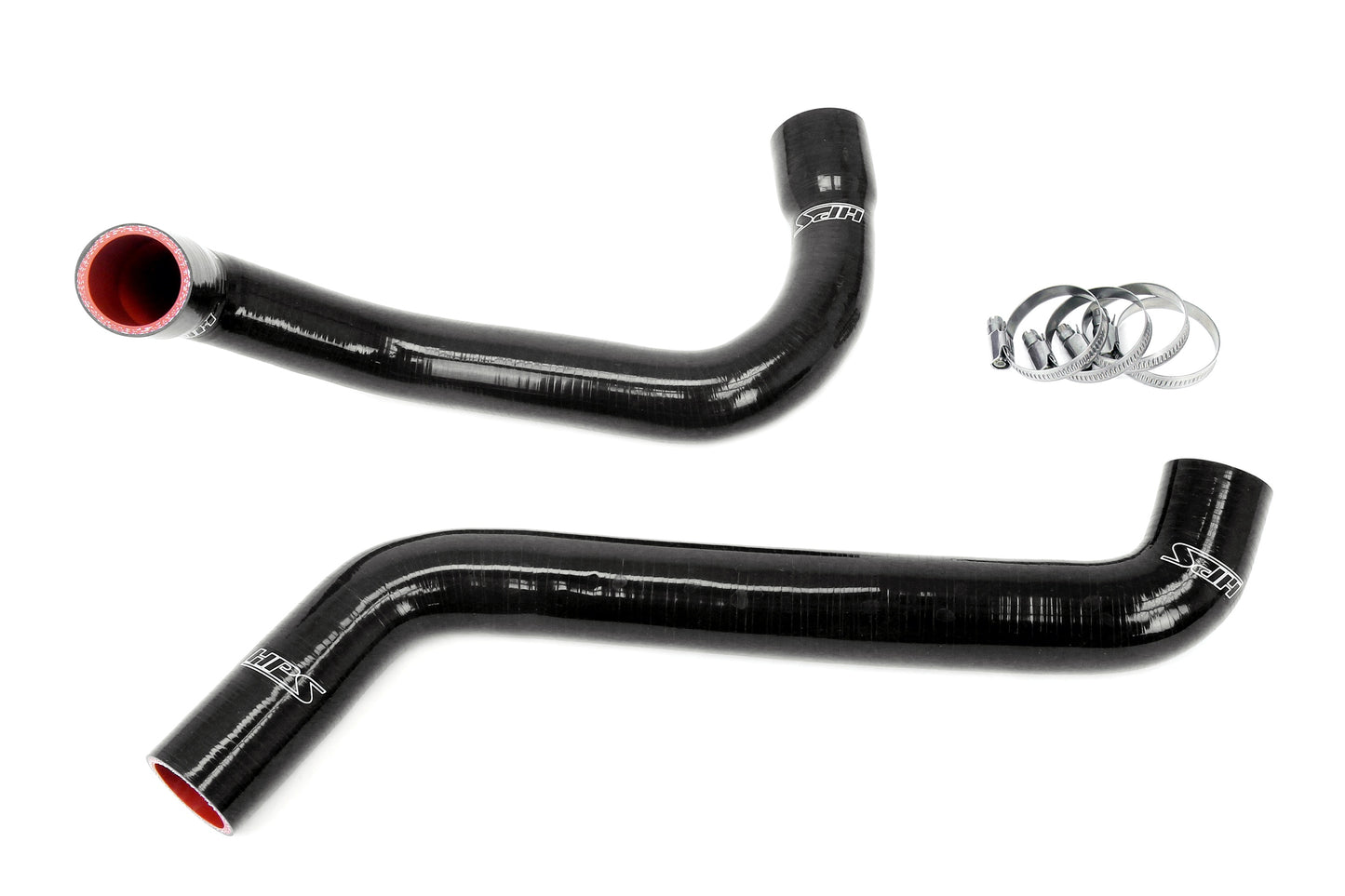 HPS Performance High Temp 3-ply Reinforced Silicone Replaces OEM Rubber Radiator Coolant Hoses 57-2038-BLK