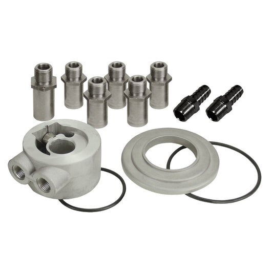 Derale Universal Thermostatic Sandwich Adapter Kit with 3/8" NPT Ports 15782