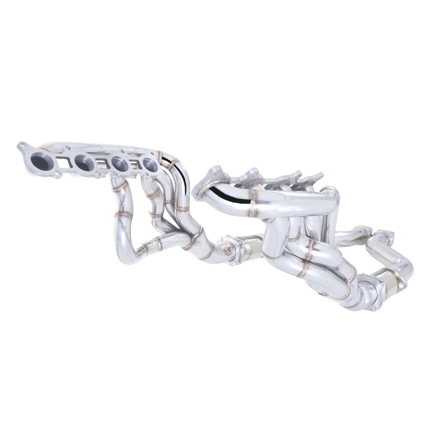 XFORCE Ford Mustang GT 2015- Stainless Steel 1"7/8 Header Kit With High Flow Metallic Cats; Exhaust Header HS-FM15-KITB