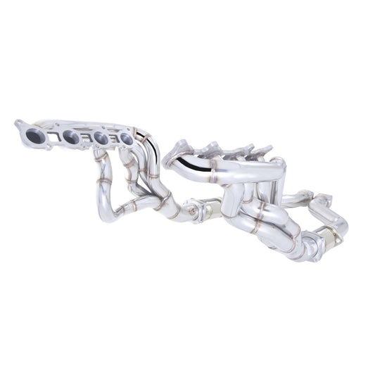 XFORCE Ford Mustang GT 2015- Stainless Steel 1"7/8 Header Kit With High Flow Metallic Cats; Exhaust Header HS-FM15-KITB
