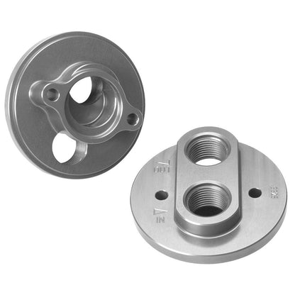 HAMBURGER'S PERFORMANCE PRODUCTS BOLT-ON BYPASS ADAPTER; CHEVY SB AND BB ENGINES (1956-LATER)- 1/4 IN. OR 5/16 IN. BOLTS- BILLET ALUMINUM 3325