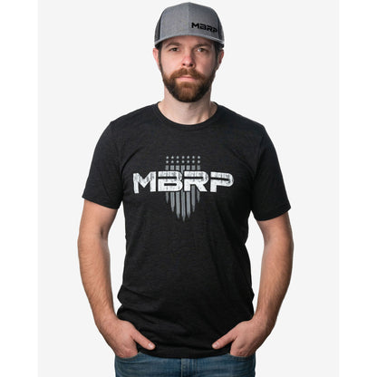 MBRP Exhaust Shield Logo T-Shirt; Medium Grey A6278