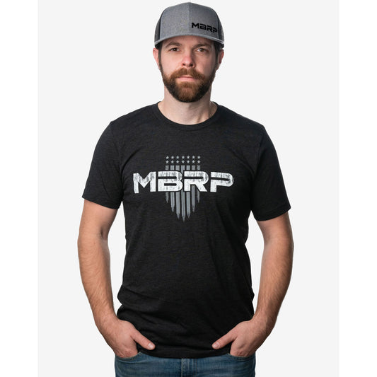 MBRP Exhaust Shield Logo T-Shirt; XL Grey A6280