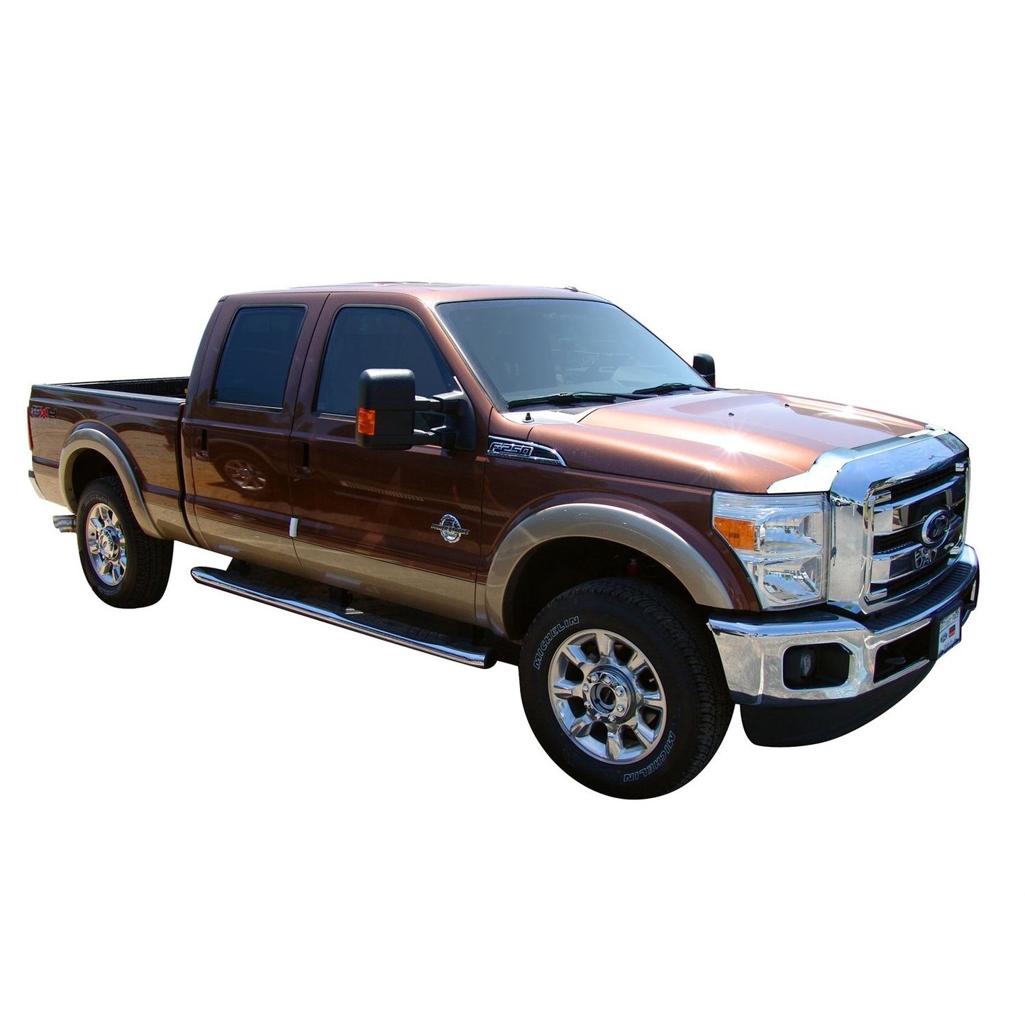 Auto Ventshade 622022 Aeroskin Flush Mount Chrome Hood Protector For 2011-2016 Ford F-250 F-350