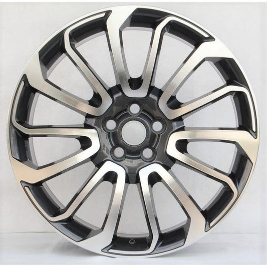 24" X 10" Titanium Machine Face Aluminum Wheels Set - Dynamic Performance - R526-TM-24x10-5x120-45-72.56