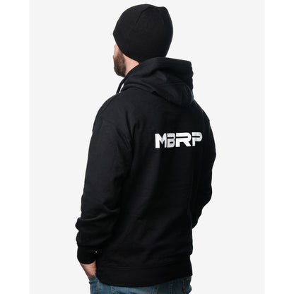 MBRP Exhaust Square Logo Hoodie; Large Black A6291