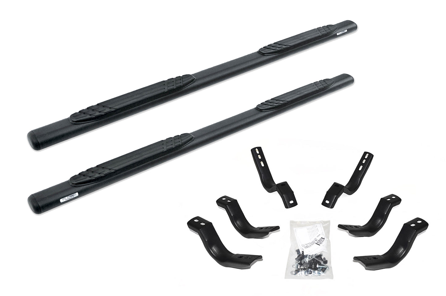 Go Rhino 684435187T 4" OE Xtreme SideSteps With Mounting Bracket Kit Textured Black