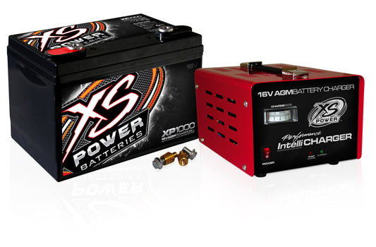 XS Power Batteries 16V AGM Batteries - 3/8" Stud Terminals Included 2400 Max Amps XP1000CK1