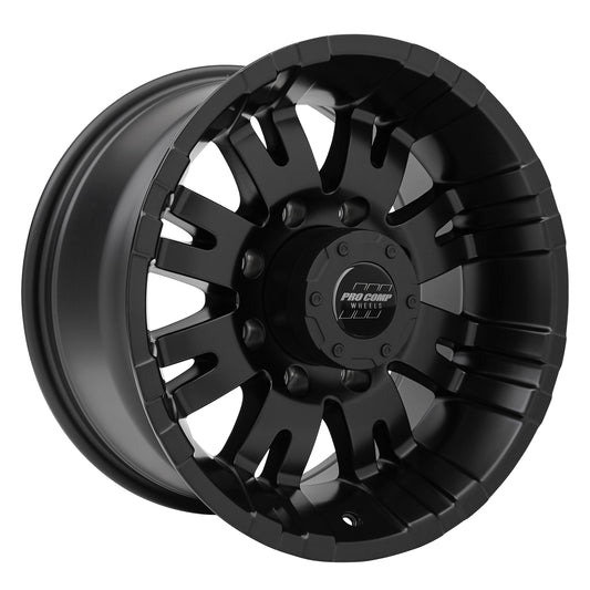 Pro Comp Wheels Raven Satin Black 16x8 8x6.5 4.5BS Offset 0mm Cap P/N 8515041 5001-6882