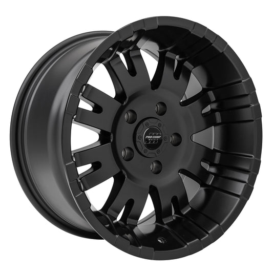Pro Comp Wheels Raven Satin Black 17x9 5x5.5 4.75BS Offset -6mm Cap P/N 8425041 5001-7985