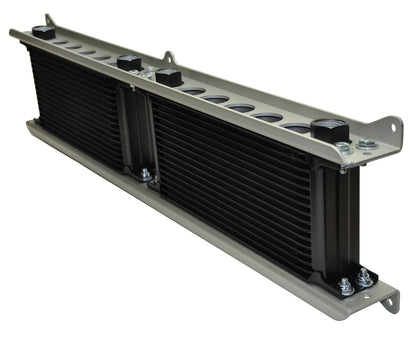 Derale Dual Stacked Plate Brushed Aluminum Brackets With Mounting Hardware 50022