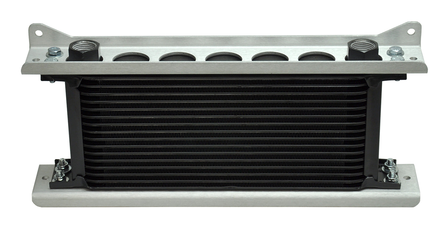 Derale Single Stacked Plate Brushed Aluminum Brackets With Mounting Hardware 50023