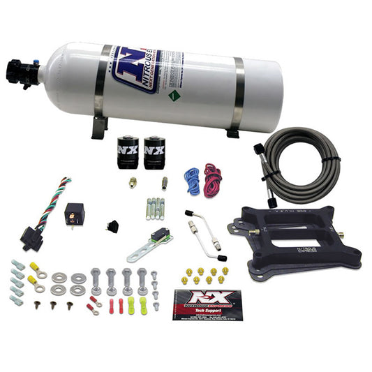 Nitrous Express 4150 4-BBL/GASOLINE (100-200-300-400-500HP) WITH 15LB BOTTLE NX-50040-15
