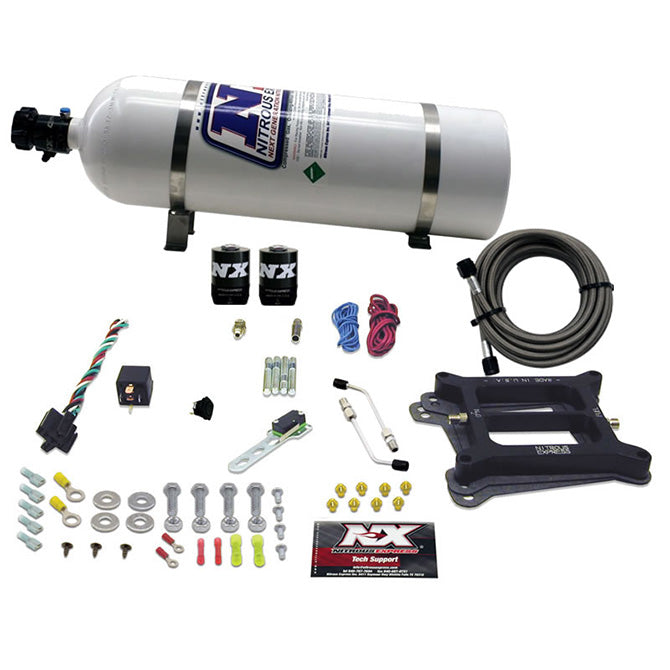 Nitrous Express 4150 4-BBL/ALCOHOL (100-200-300-400-500HP) WITH 15LB BOTTLE NX-50045-15