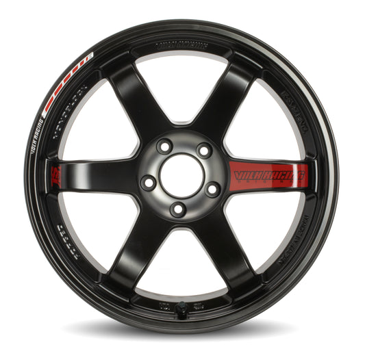 Volk TE37SL BLACK EDITION III 18x9.0 PRESSED BLACK / RIM REDOT (PR) Wheel
