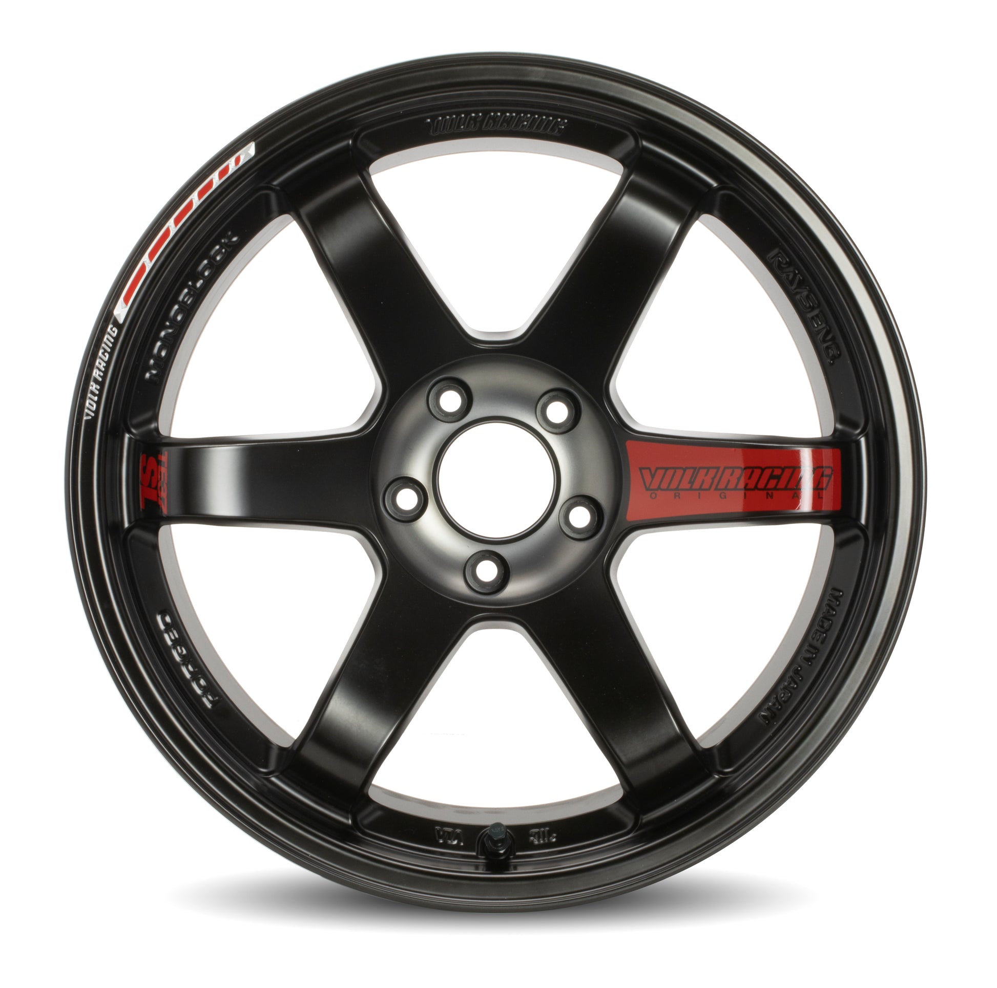 Volk TE37SL BLACK EDITION III 18x8.5 PRESSED BLACK / RIM REDOT (PR) Wheel