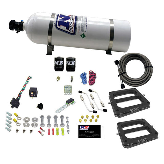 Nitrous Express DUAL DOM/GAS (100-200-300-400-500HP) WITH 15LB BOTTLE NX-50270-15