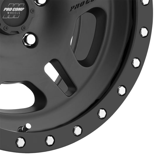 Pro Comp Wheels La Paz Satin Black 17x8.5 5x5 4.75BS Offset 0mm Cap P/N 502932700 5029-78573