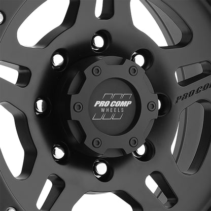 Pro Comp Wheels La Paz Satin Black 17x8.5 8x6.5 4.75BS Offset 0mm Cap P/N 502951500 5029-78582