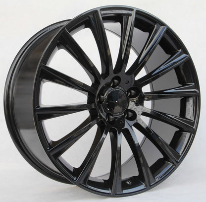 18" X 8.5/9.5" Staggered Aluminum Gloss Black Wheels Set - Dynamic Performance - R502-GB-18x8.5/9.5-5x112-38/43-66.56