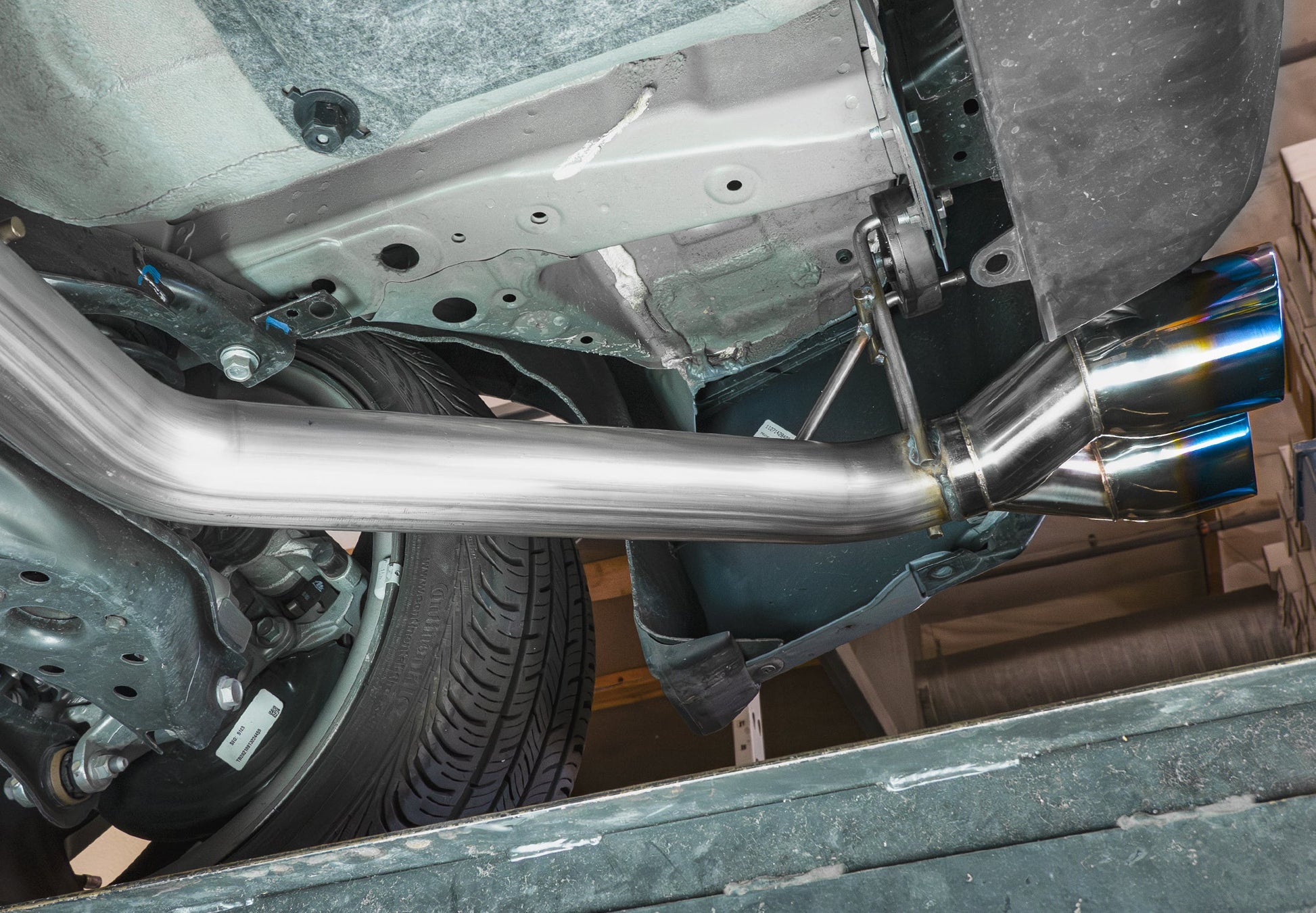 2022+ Honda Civic Hatchback STILLEN Cat-Back Exhaust Blue Burnt Tips - 504101