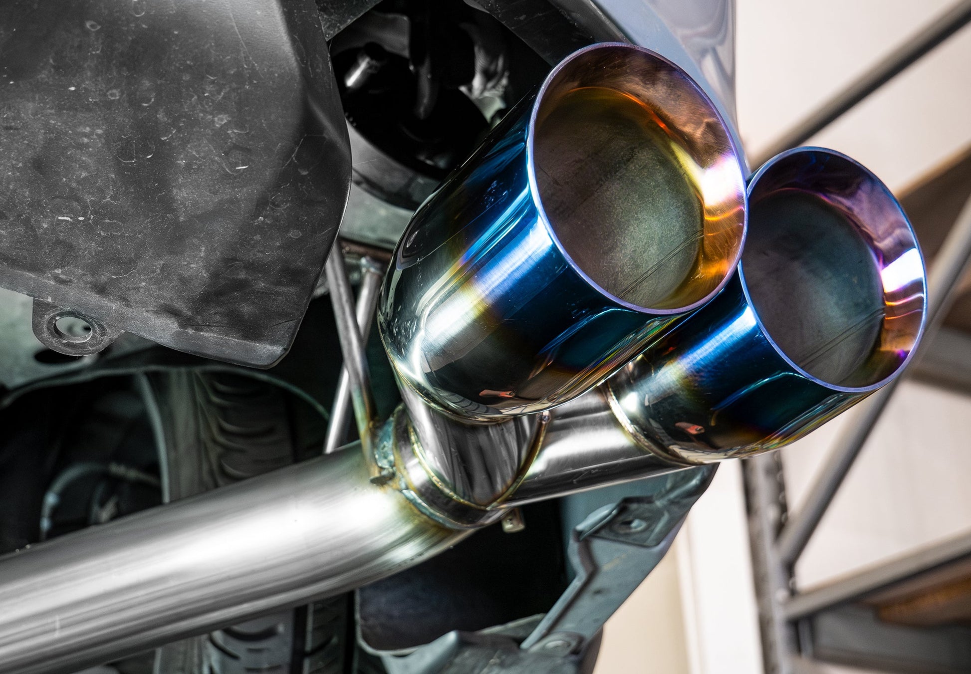 2022+ Honda Civic Hatchback STILLEN Cat-Back Exhaust Blue Burnt Tips - 504101