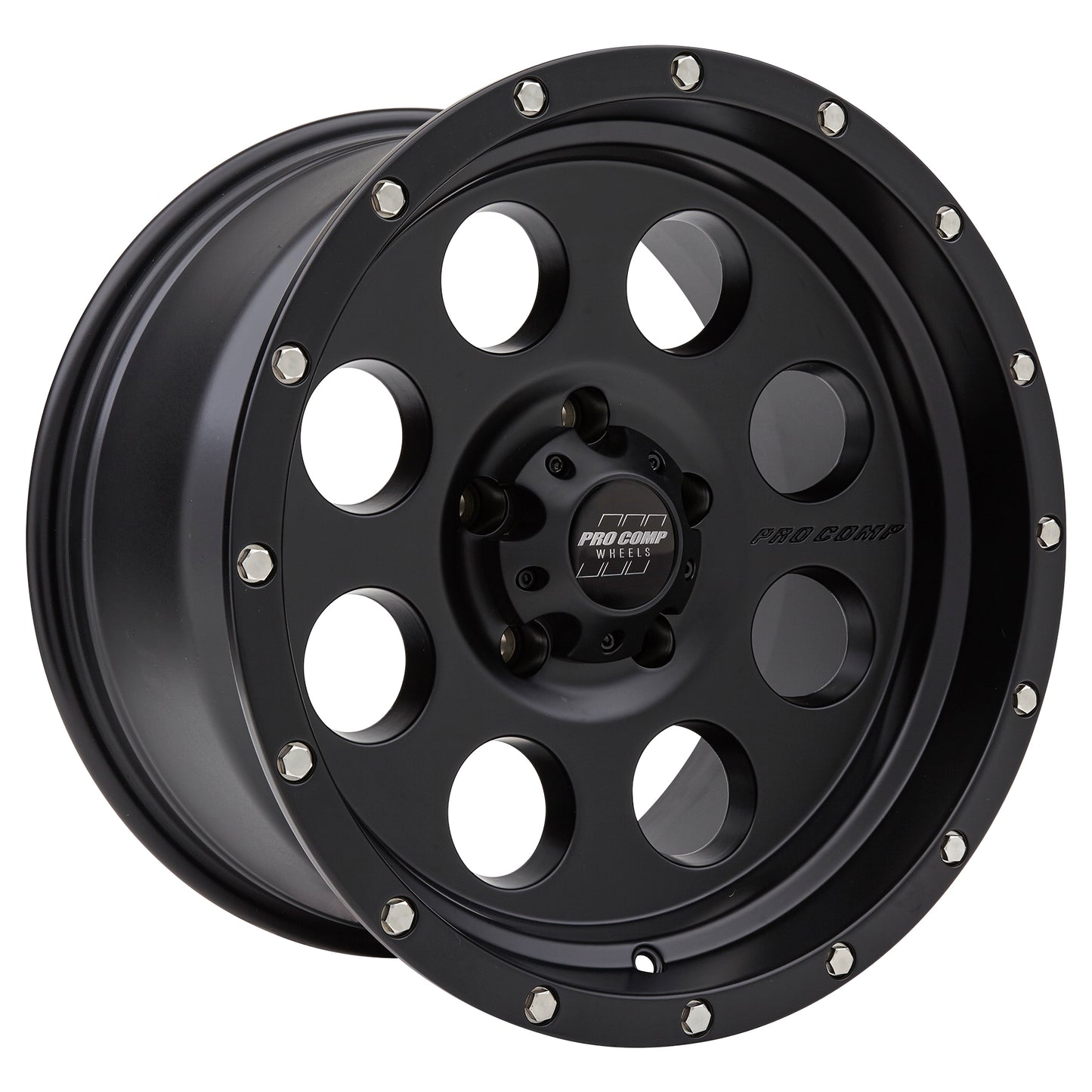 Pro Comp Wheels Proxy Satin Black 17x9 5x5 4.75BS Offset -6mm Cap P/N 50432700 5045-7973