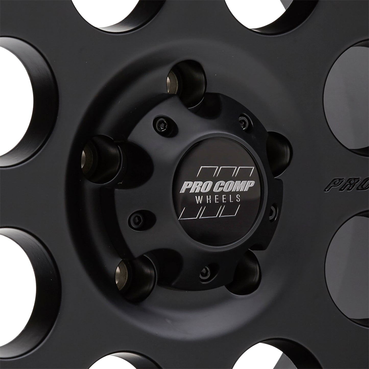 Pro Comp Wheels Proxy Satin Black 17x9 5x5 4.75BS Offset -6mm Cap P/N 50432700 5045-7973