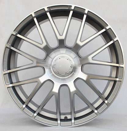 19" X 8.5" Aluminum Titanium Machine Face Wheels Set - Dynamic Performance - R505-TM-19x8.5-5x112-38-66.56