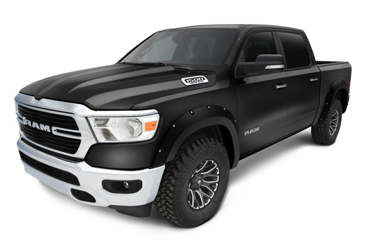 Bushwacker 50915-85 Pocket/Rivet Style Color Matched Brilliant Black Crystal Pearlcoat 4-Piece Fender Flare Set For 2016-2018 Dodge Ram 1500 (Excludes R/T/Rebel); 2019-2022 Ram 1500 Classic (Excludes Rebel Models)