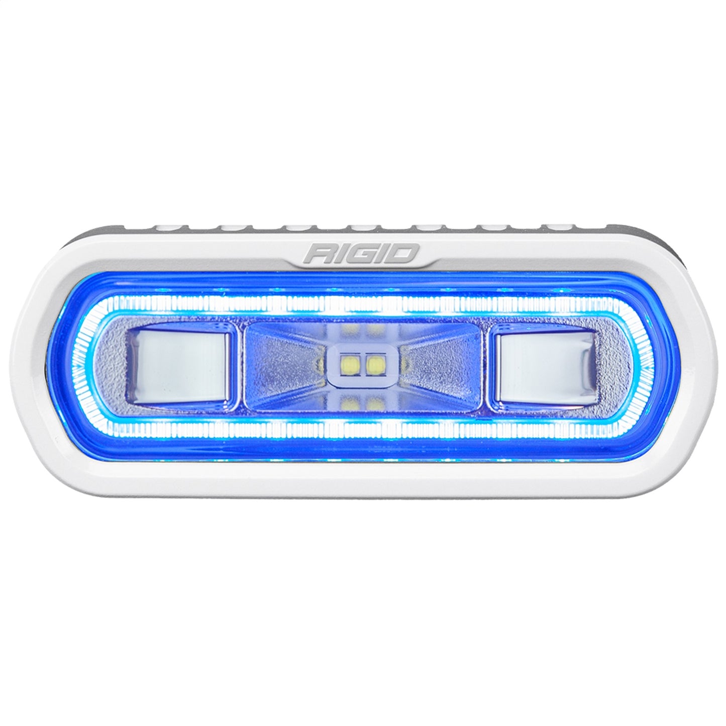 RIGID Industries SR-L Series Marine Spreader Pod 2 Wire Surface Mount White Housing With Blue Halo 51101