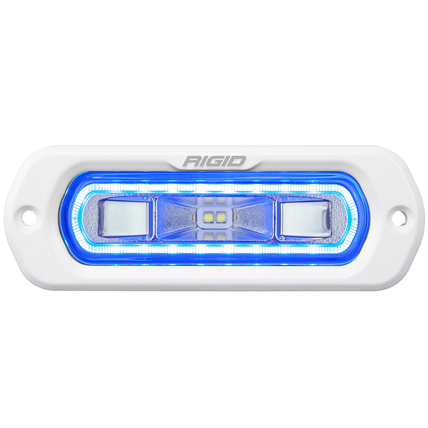 RIGID Industries SR-L Series Marine Spreader Pod 2 Wire Flush Mount White Housing With Blue Halo 51201