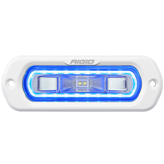 RIGID Industries SR-L Series Marine Spreader Pod 2 Wire Flush Mount White Housing With Blue Halo 51201