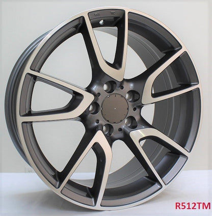 18" X 8" Aluminum Titanium Machine Face Wheels Set - Dynamic Performance - R512-TM-18x8-5x112-45-66.56