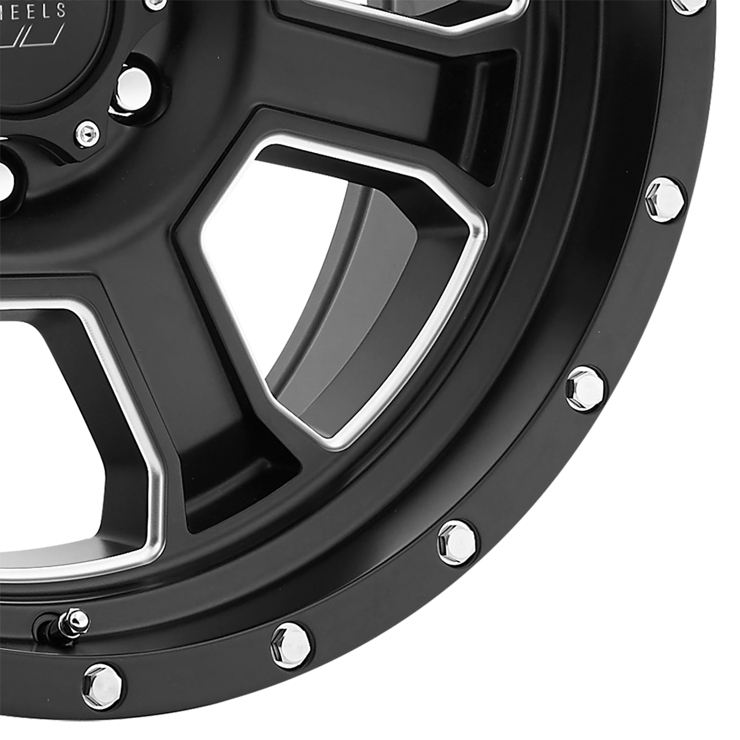 Pro Comp Wheels Sledge Satin Black Milled 20X9 6x5.5 5BS Offset 0mm Cap P/N 503434200 5143-2983