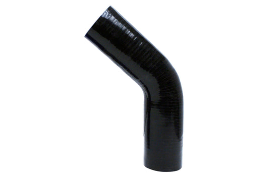 HPS Performance Silicone 45 Degree Elbow Coupler HoseHigh Temp 4-ply Reinforced2-1/4" IDBlack HTSEC45-225-BLK