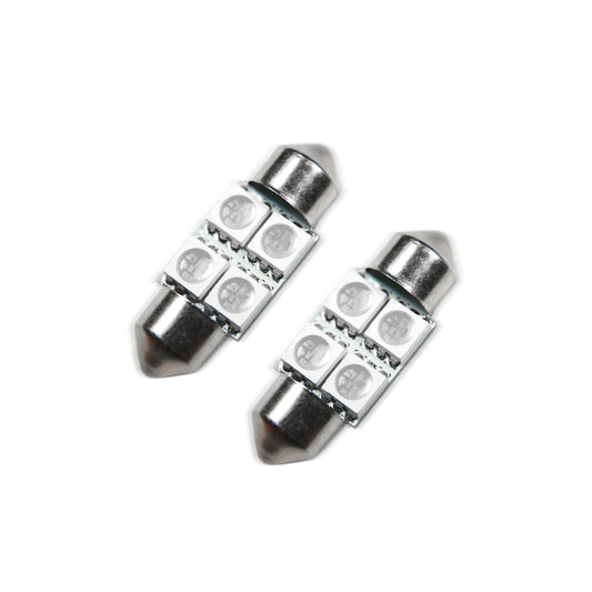 Oracle Lighting 5203-002 - ORACLE 33MM 4 LED 3-Chip Festoon Bulbs (Pair) - Blue