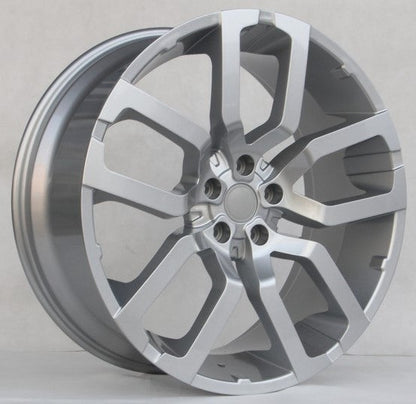 22" X 9.5" Silver Aluminum Wheels Set - Dynamic Performance - R521-S-22x9.5-5x120-53-72.56