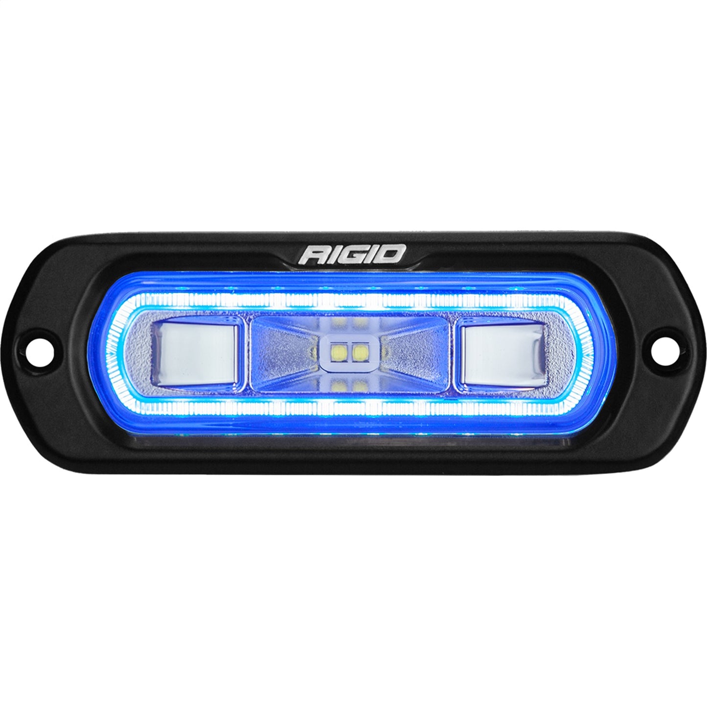 RIGID Industries SR-L Series Marine Spreader Pod 2 Wire Flush Mount Black Housing With Blue Halo 52201