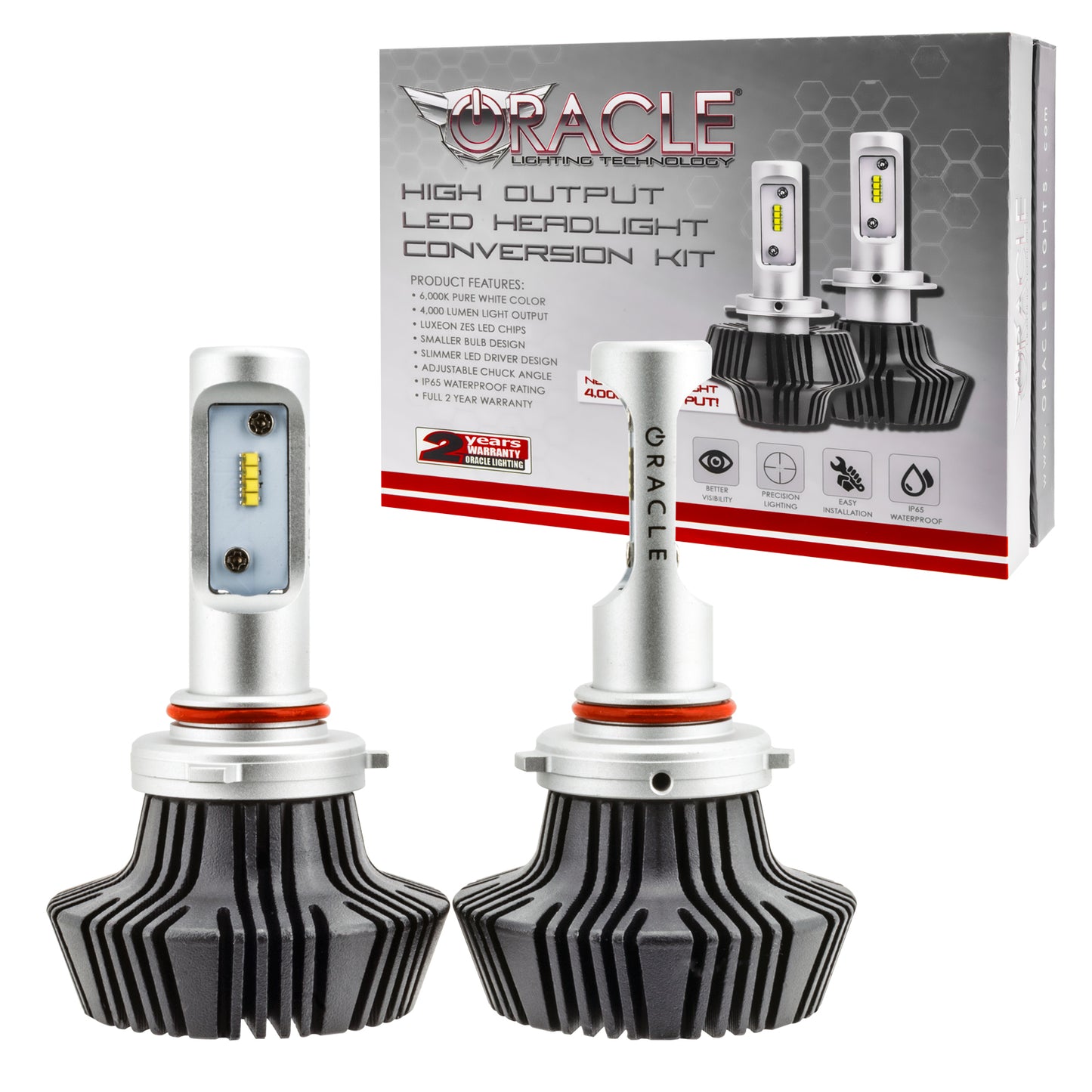 Oracle Lighting 5234-001 - ORACLE H10 4000 Lumen LED Headlight Bulbs (Pair)
