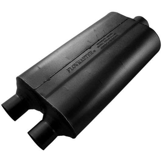 Flowmaster 524553 Super 50 Muffler - 2.25 Dual In / 3.00 Center Out - Mild Sound