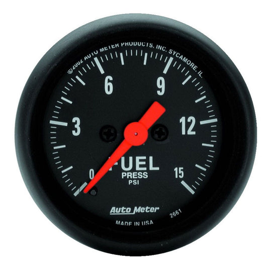 AutoMeter 2-1/16 in. FUEL PRESSURE 0-15 PSI Z-SERIES 2661