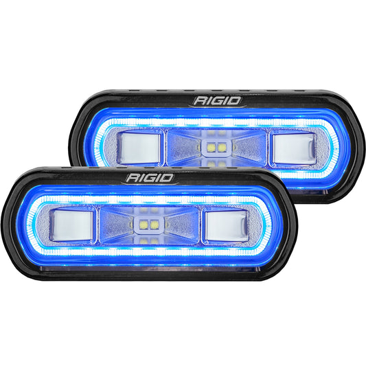 RIGID Industries SR-L Series Off-Road Spreader Pod 3 Wire Surface Mount Blue Halo Pair 53121