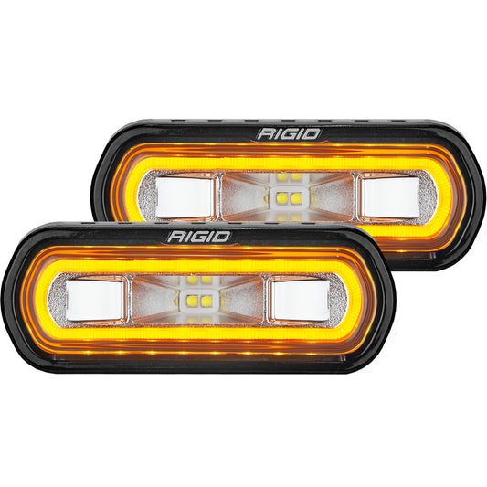 RIGID Industries SR-L Series Off-Road Spreader Pod 3 Wire Surface Mount Amber Halo Pair 53123